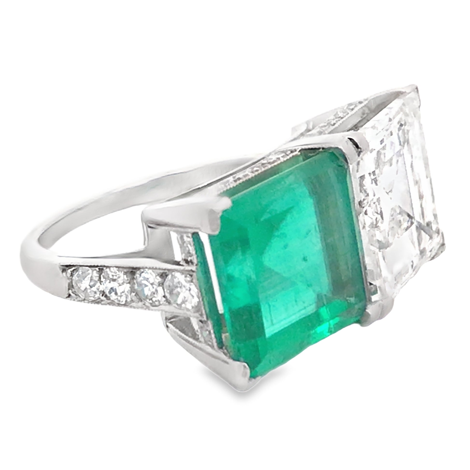 Tiffany, Emerald Diamond Ring, GIA, AGL Tiffany