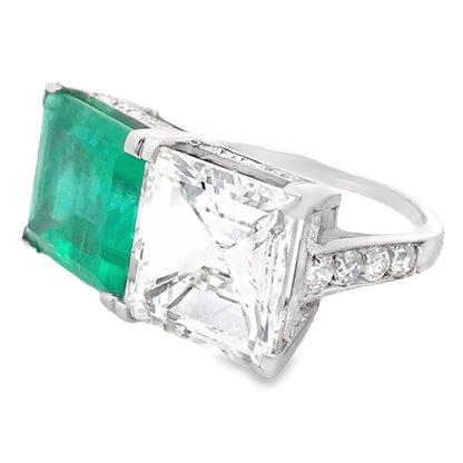 Tiffany, Emerald Diamond Ring, GIA, AGL Tiffany