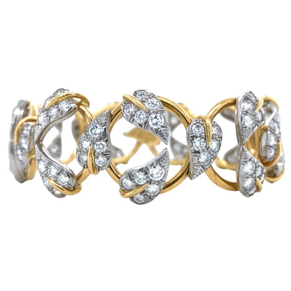 Tiffany Schlumberger, 18K Gold Diamond Bracelet Tiffany