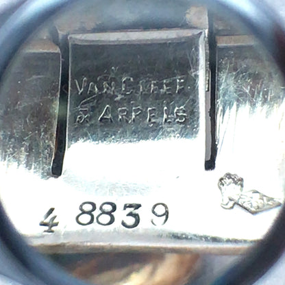 Van Cleef & Arpels, 18K Gold Enamel Coral Diamond Jester Brooch VCA