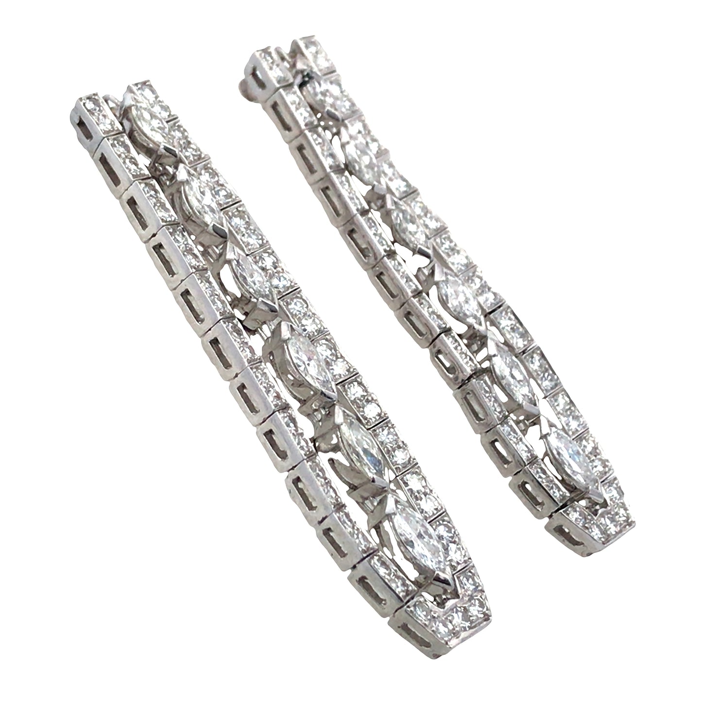 Platinum Diamond Earrings Lueur Jewelry