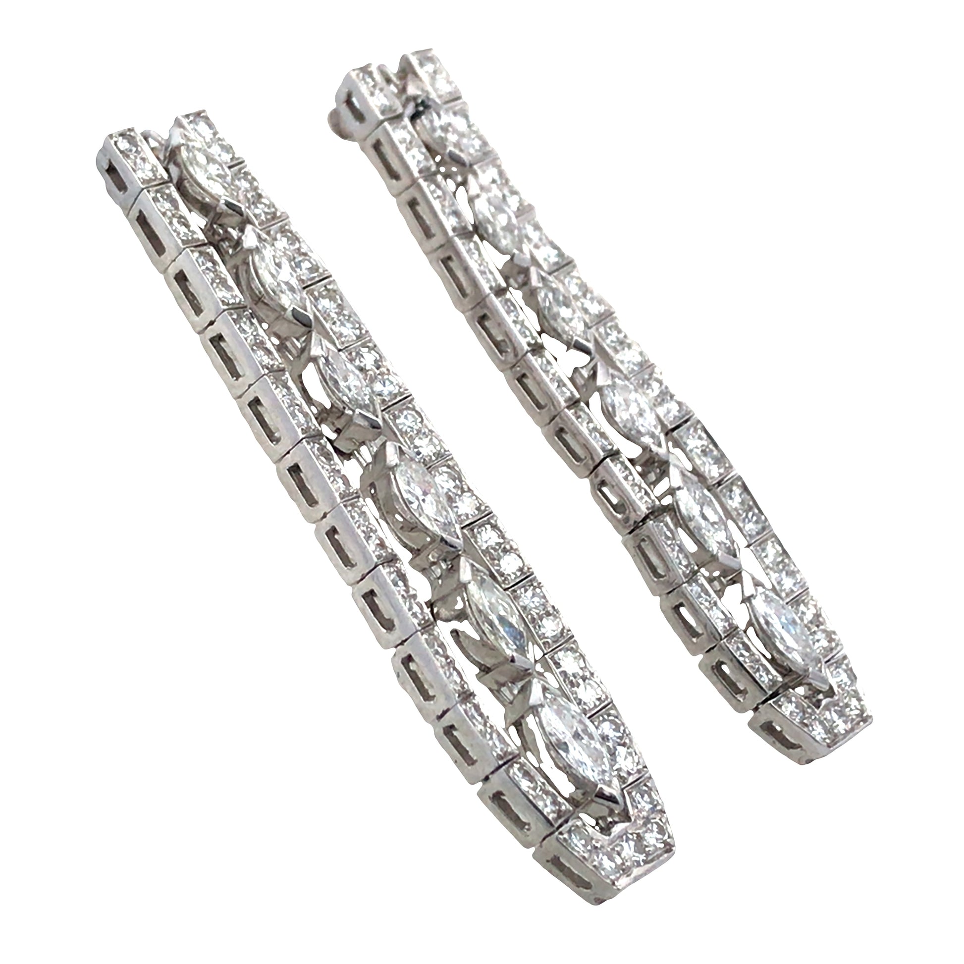 Platinum Diamond Earrings Lueur Jewelry
