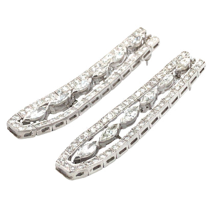 Platinum Diamond Earrings Lueur Jewelry