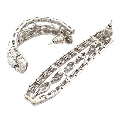 Platinum Diamond Earrings Lueur Jewelry