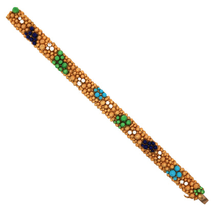 Farone, 18K Gold Enamel Diamond Bracelet Farone