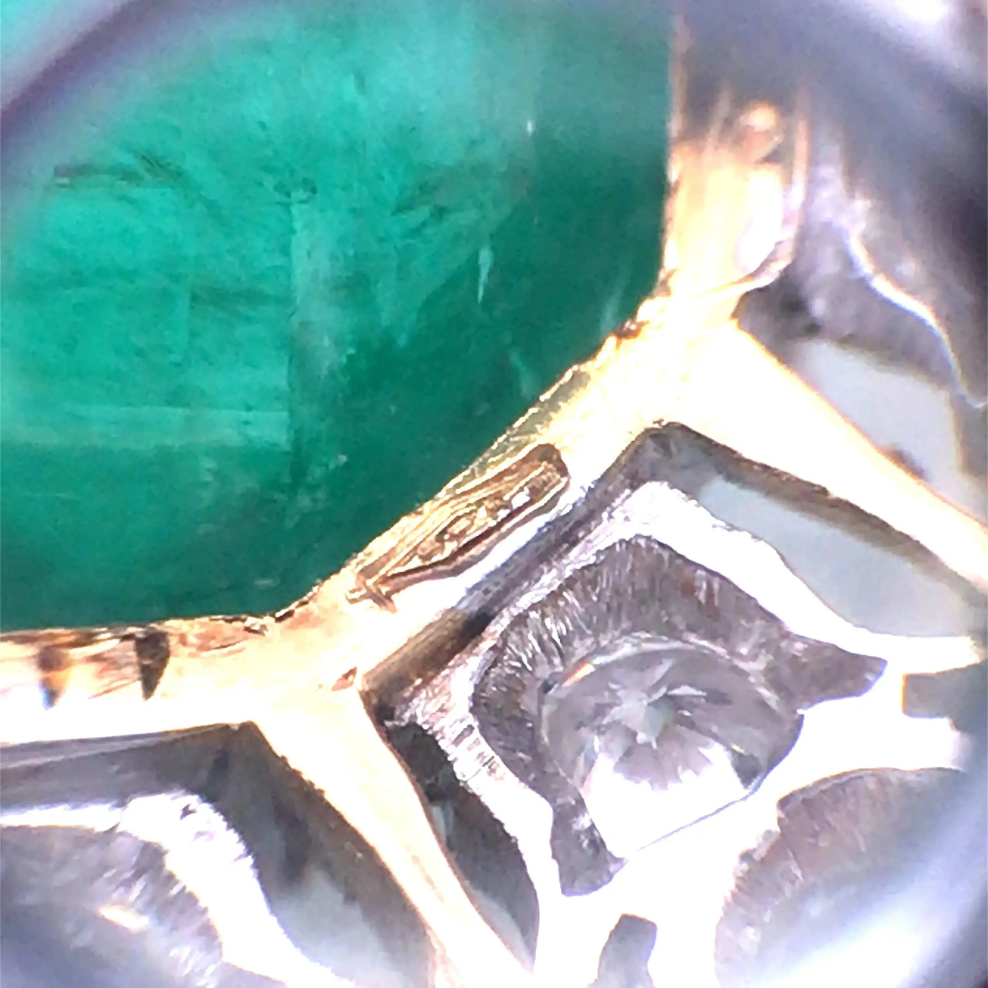 Buccellati, 18K Gold Emerald Diamond Brooch Buccellati