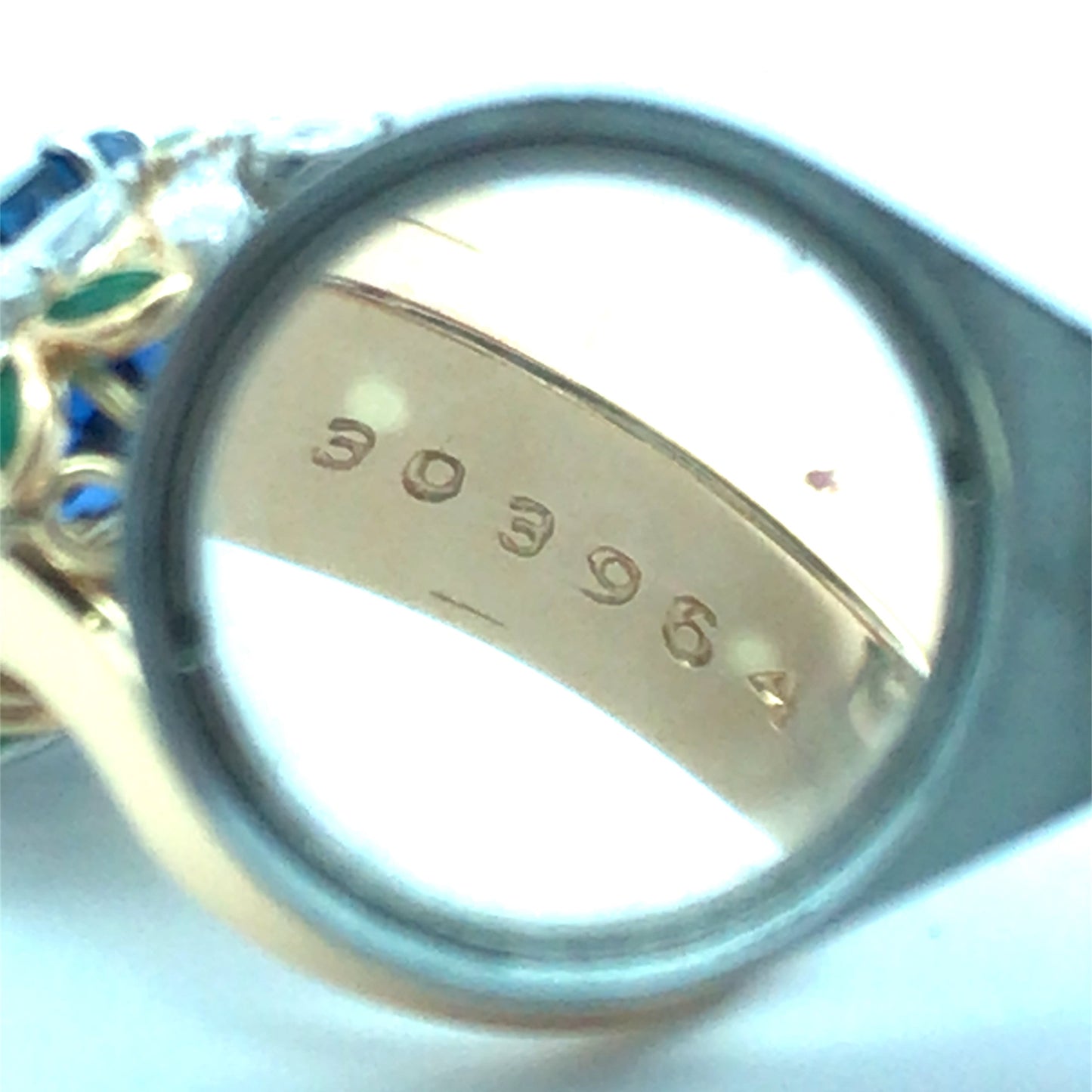 Oscar Heyman, Platinum Gold 9.24ct Sapphire Diamond Ring, Certificate Oscar Heyman