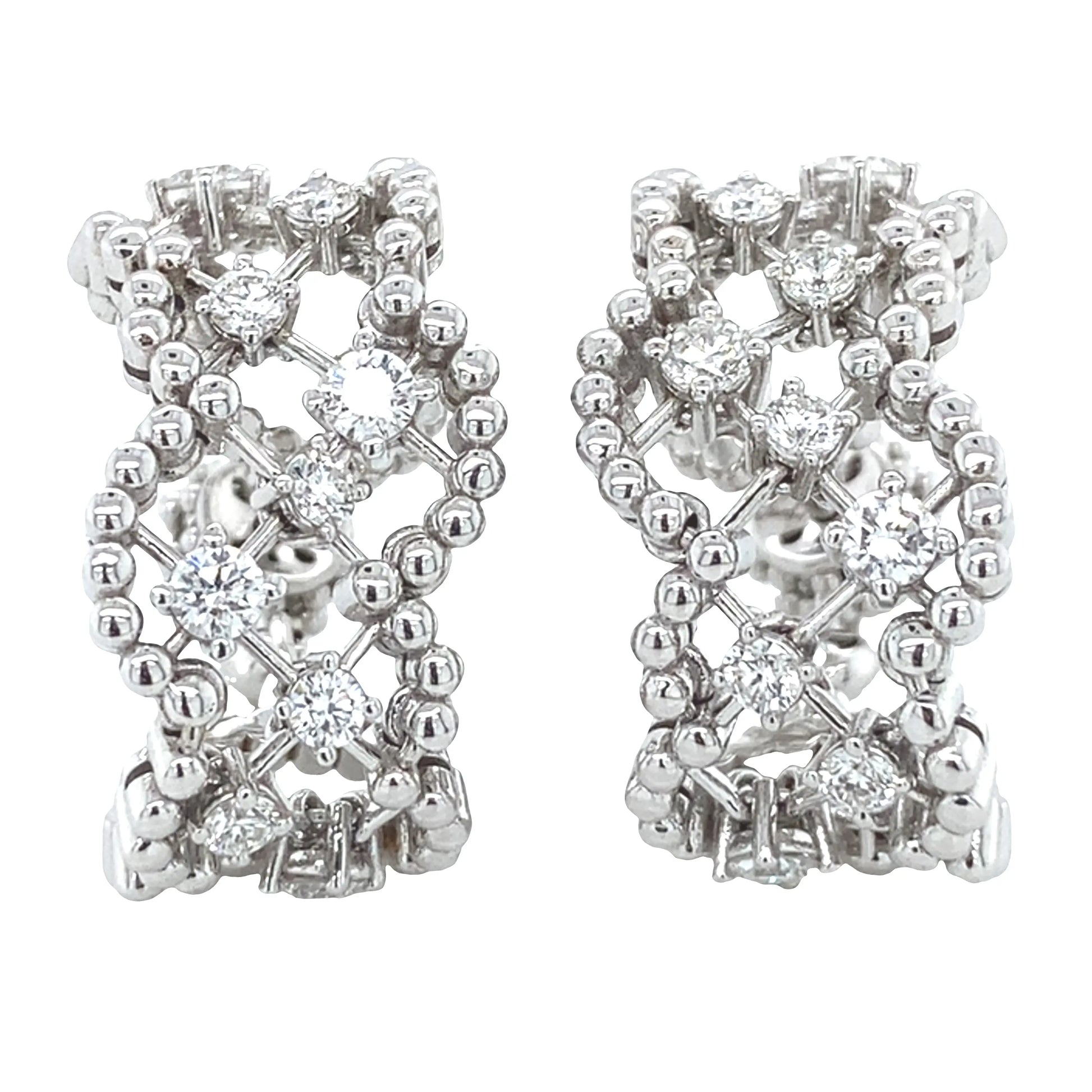 Ferri Firenze, 18K Gold Diamond Earrings Ferri Firenze