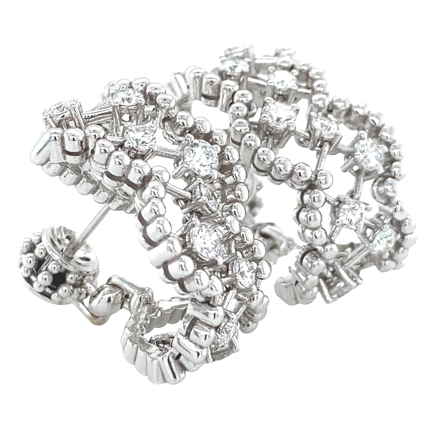 Ferri Firenze, 18K Gold Diamond Earrings Ferri Firenze