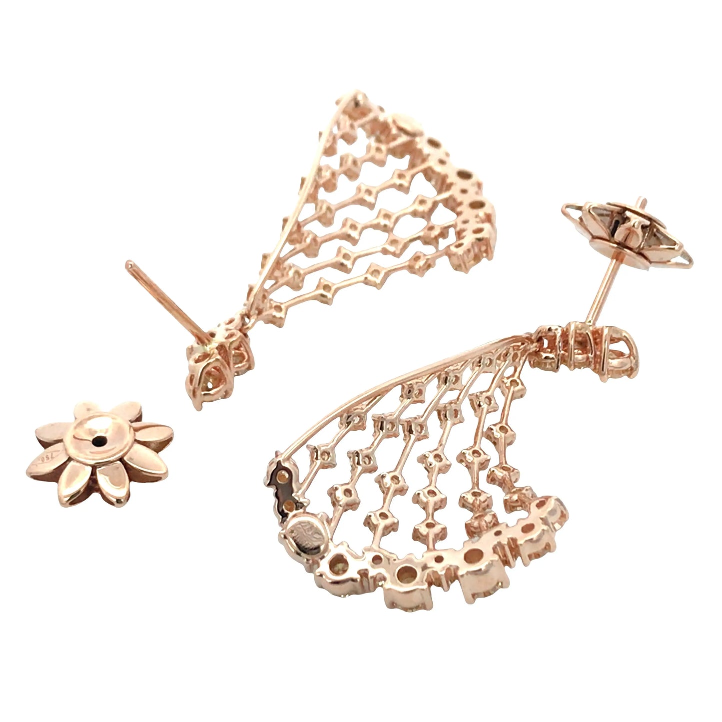 Ferri Firenze, 18K Gold Diamond Earrings Ferri Firenze