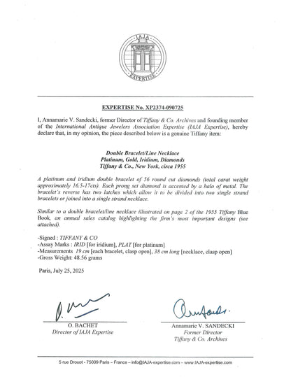 Tiffany, Platinum Diamond Bracelet, IAJA Tiffany