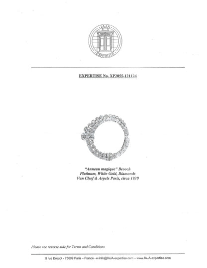 Van Cleef & Arpels, 18K Gold Diamond Circle Brooch, IAJA VCA