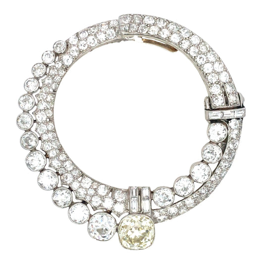 Van Cleef & Arpels, 18K Gold Diamond Circle Brooch, IAJA VCA