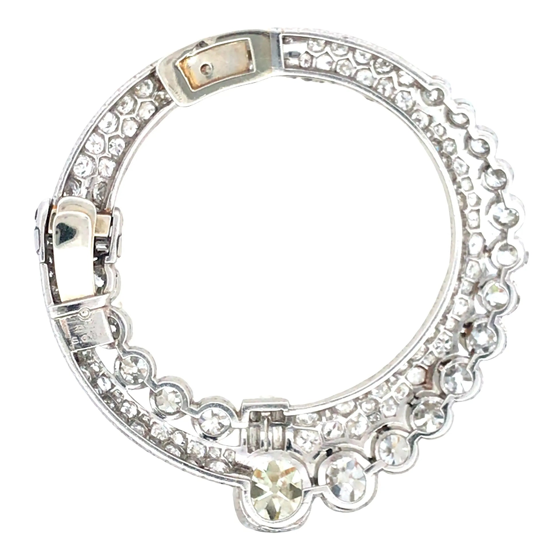 Van Cleef & Arpels, 18K Gold Diamond Circle Brooch, IAJA VCA