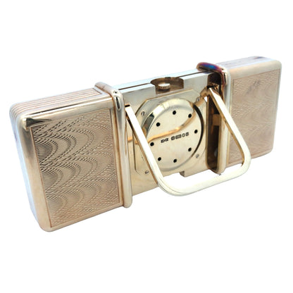 Asprey, 18K Gold Desk Clock Asprey