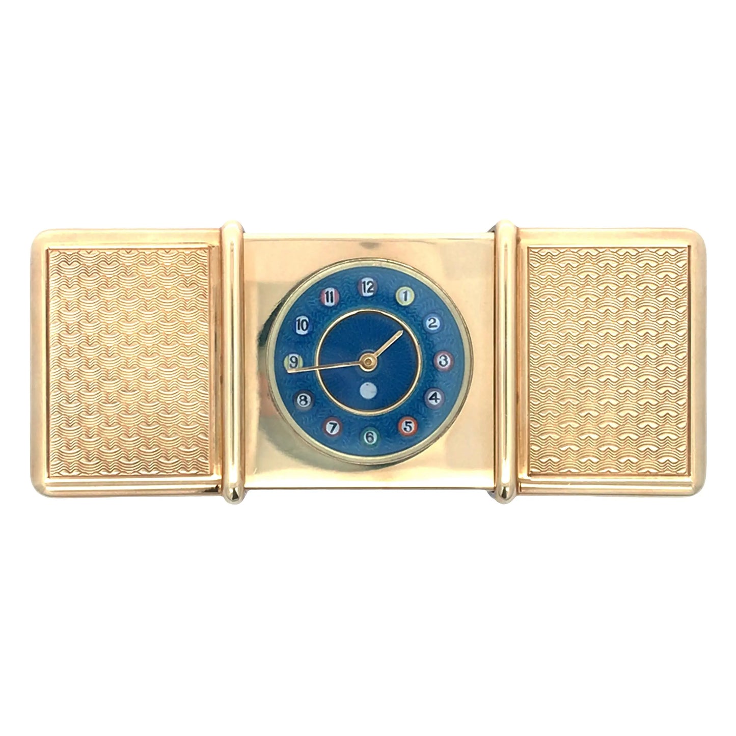 Asprey, 18K Gold Desk Clock Asprey