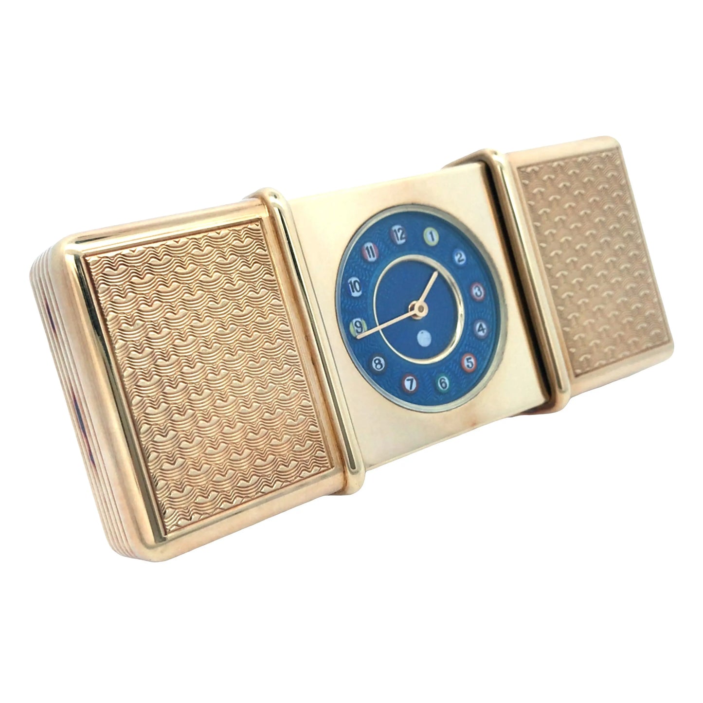 Asprey, 18K Gold Desk Clock Asprey