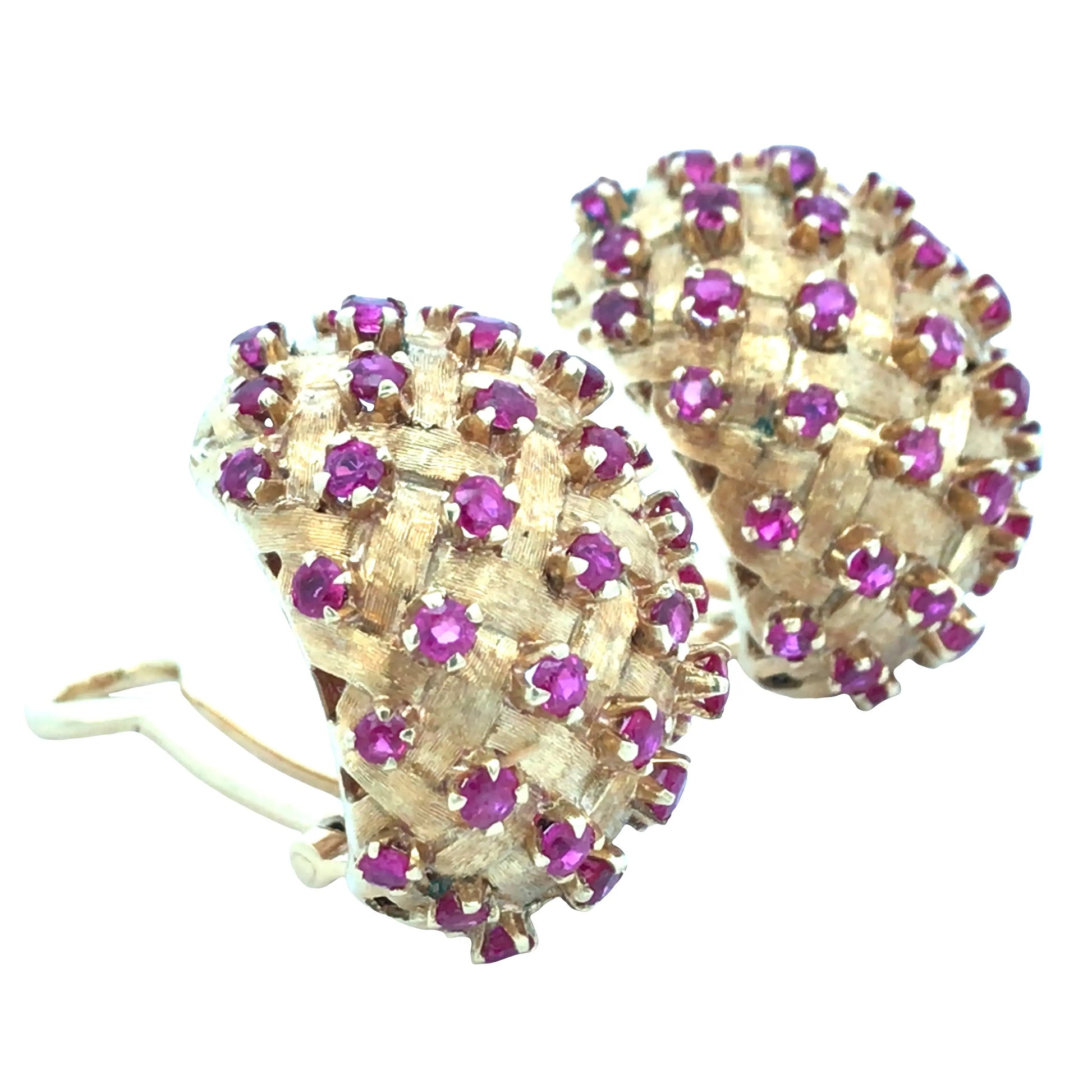 Tiffany, 18K Gold Ruby Earrings Tiffany