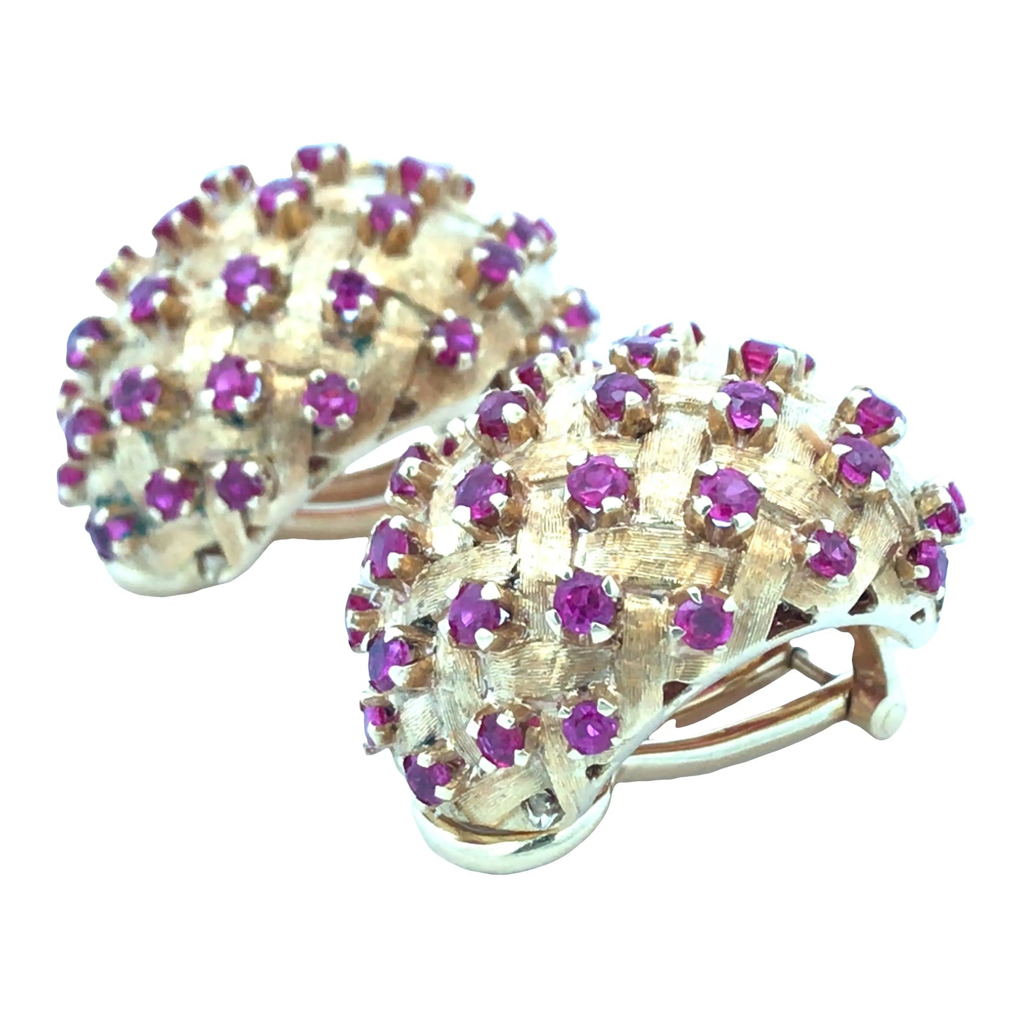 Tiffany, 18K Gold Ruby Earrings Tiffany