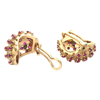 Tiffany, 18K Gold Ruby Earrings Tiffany