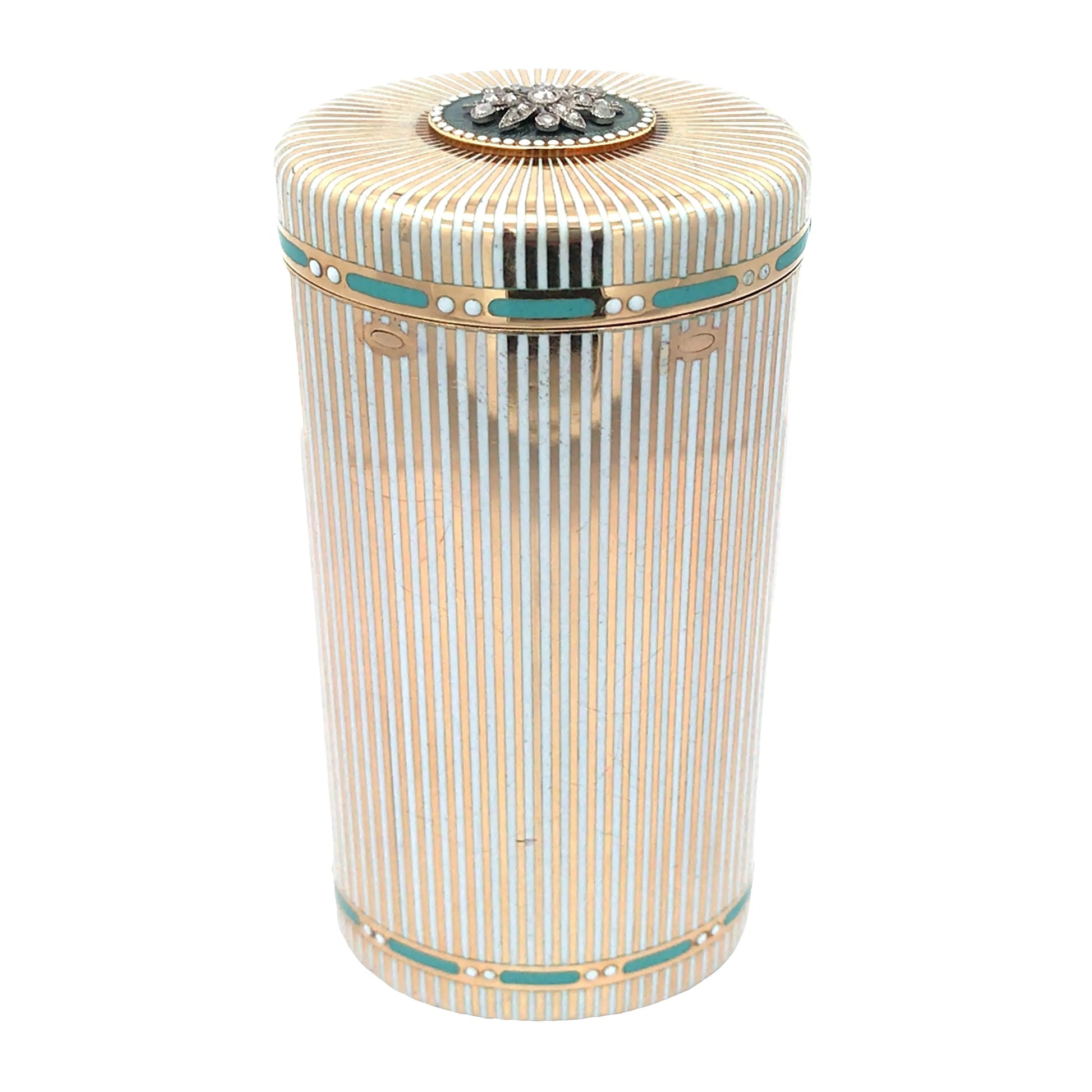 Gold Enamel Box Lueur Jewelry