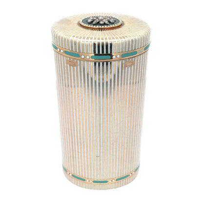 Gold Enamel Box Lueur Jewelry