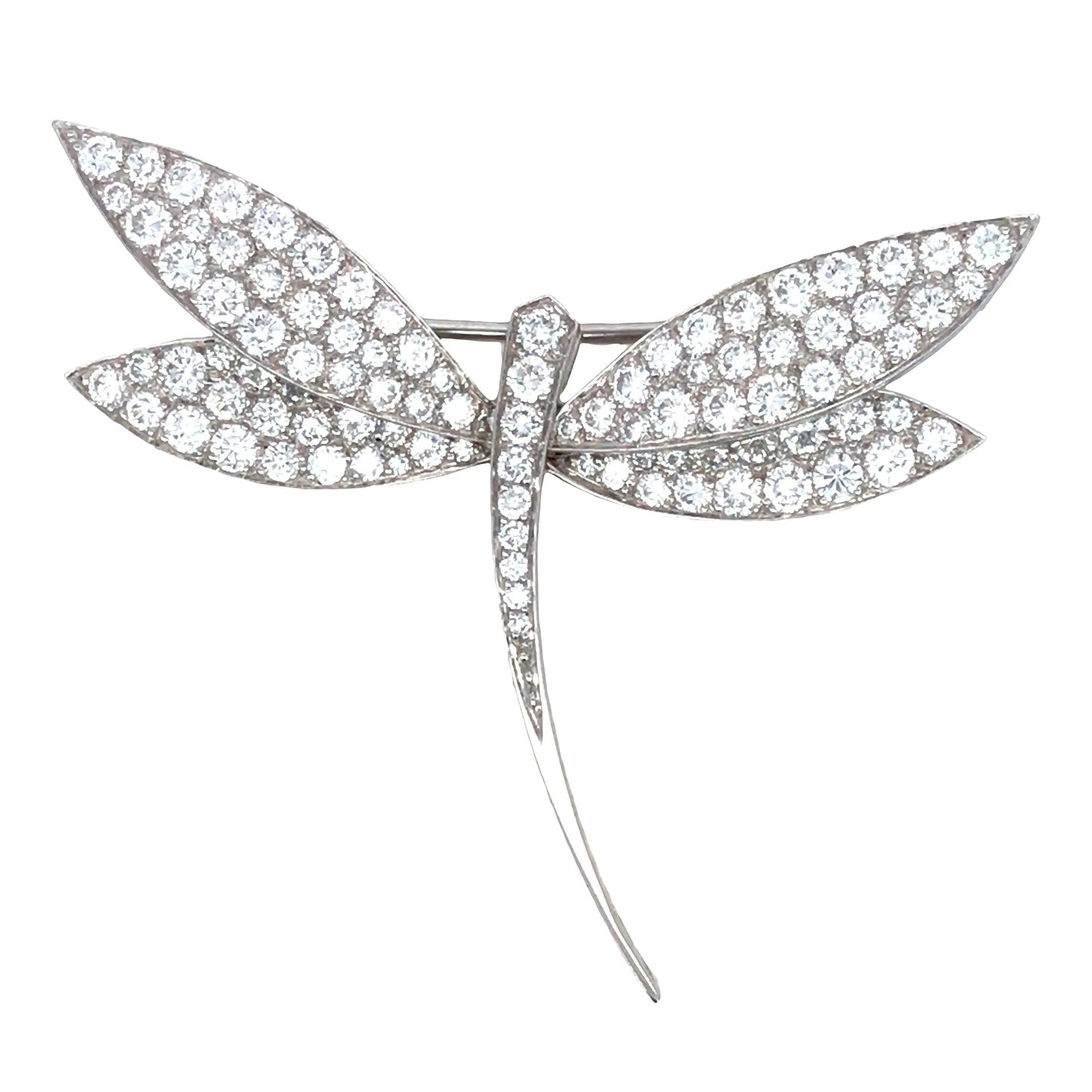 Van Cleef & Arpels, Platinum 18K Gold Diamond Dragonfly Brooch VCA