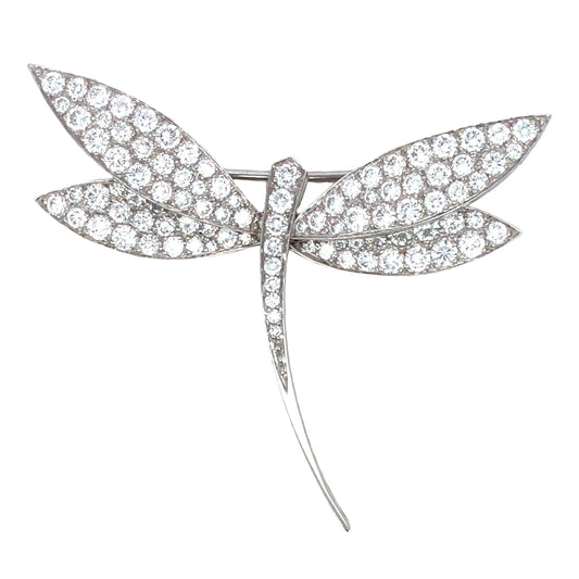 Van Cleef & Arpels, Platinum 18K Gold Diamond Dragonfly Brooch VCA