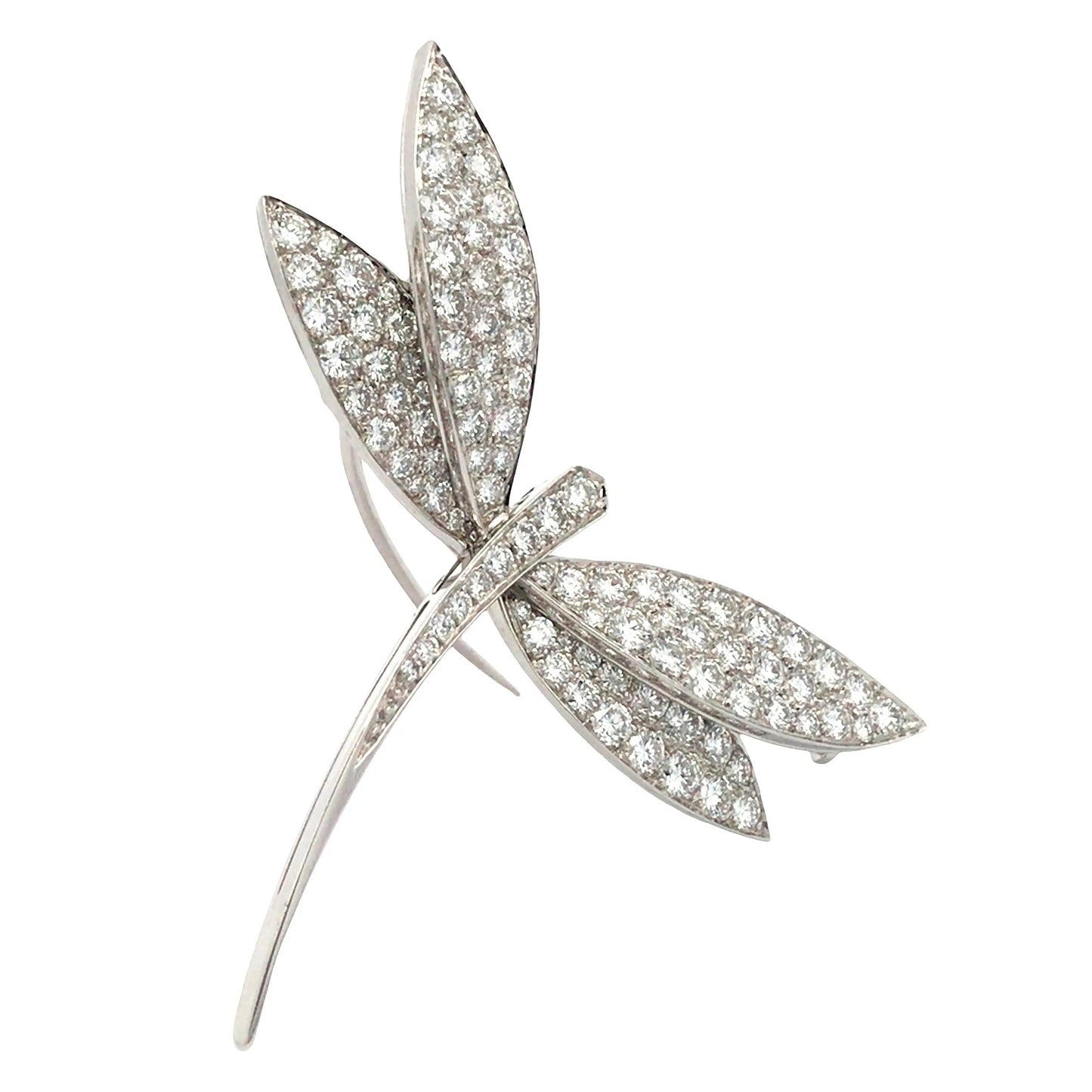Van Cleef & Arpels, Platinum 18K Gold Diamond Dragonfly Brooch VCA