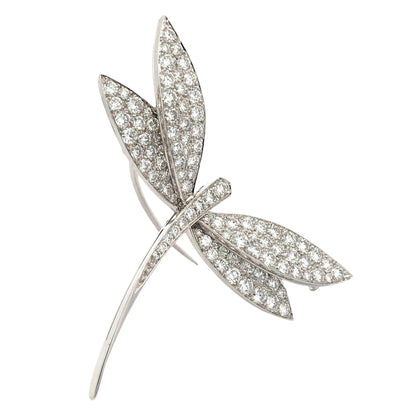 Van Cleef & Arpels, Platinum 18K Gold Diamond Dragonfly Brooch VCA