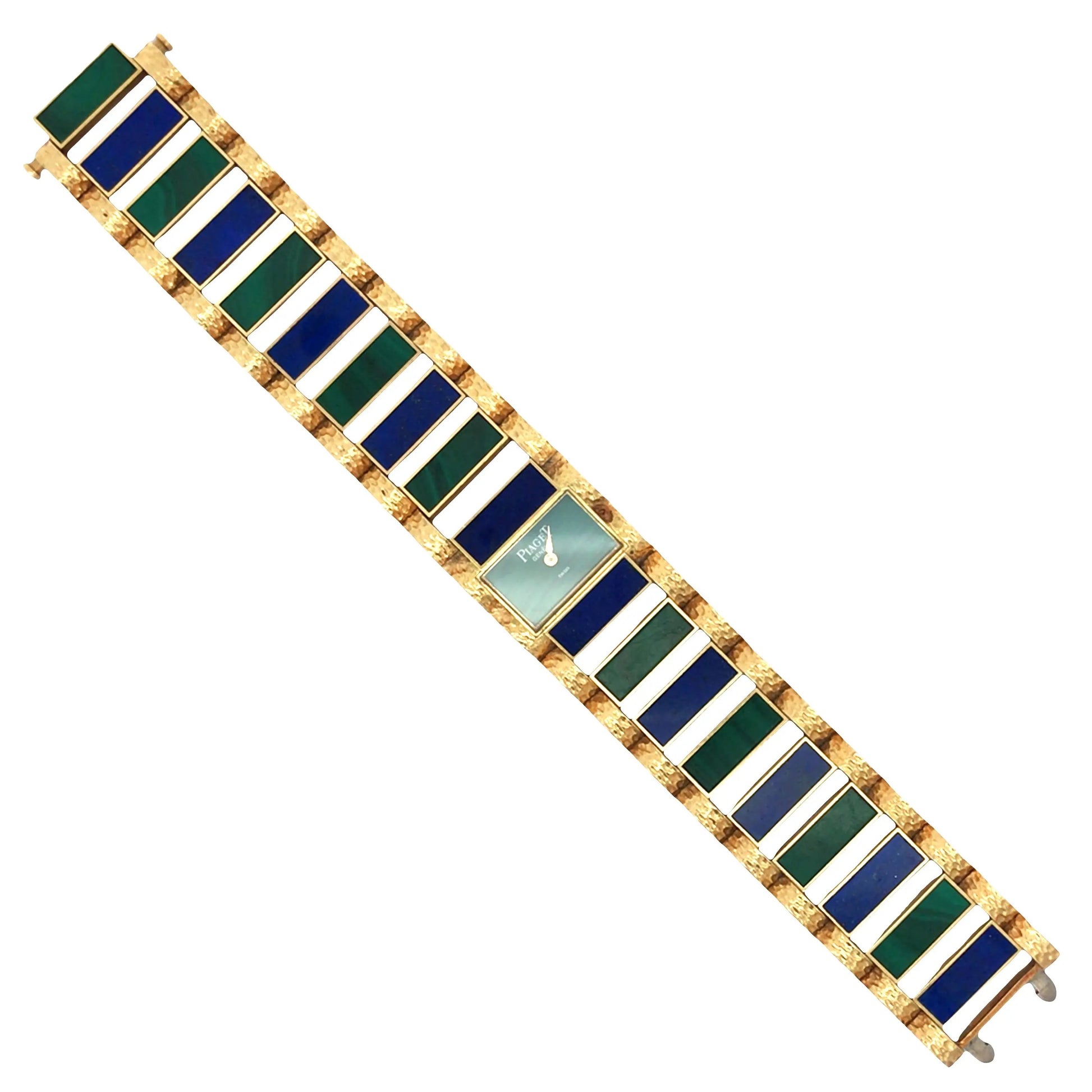 Piaget, 18K Gold Malachite Lapis Lazuli Wristwatch Piaget