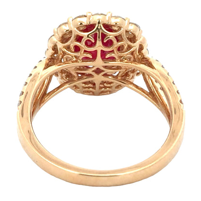 18K Gold 2.71ct no-heat Ruby Diamond Ring, AGL Lueur Jewelry