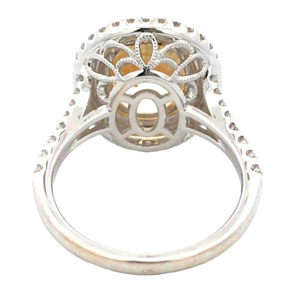 18K Gold 5.73ct Yellow Sapphire Diamond Ring Lueur Jewelry