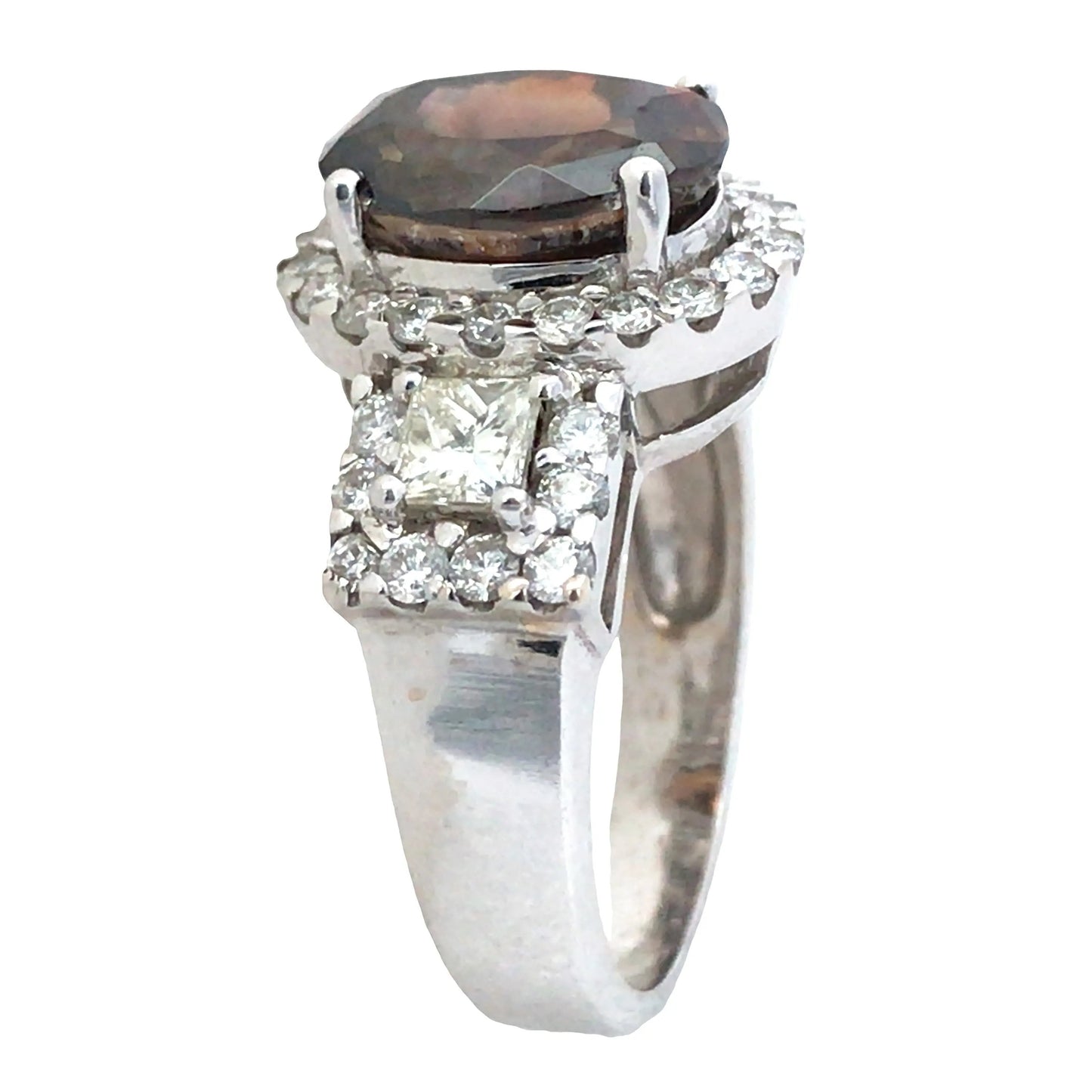 14K Gold Cassiterite Diamond Ring, GIA Lueur Jewelry