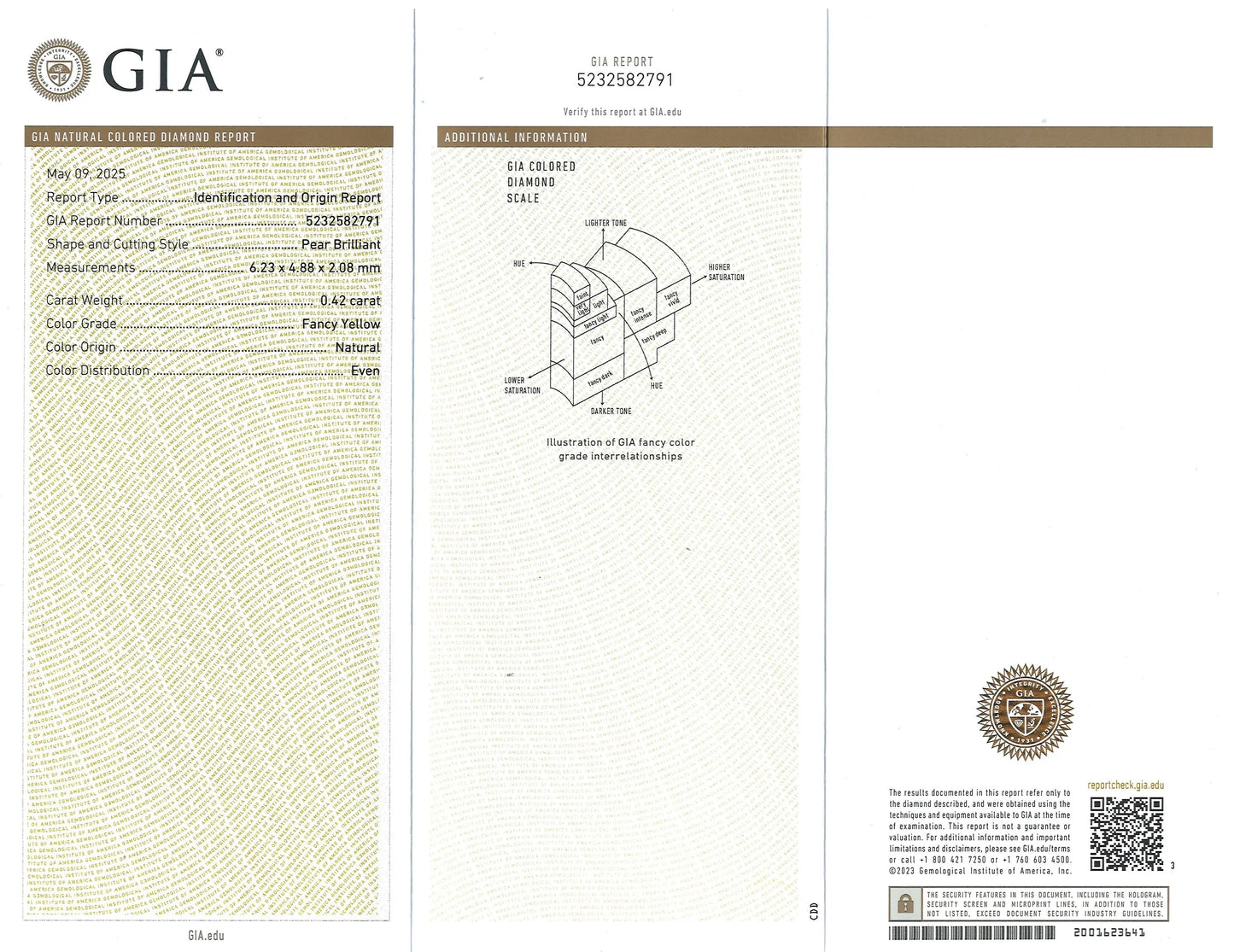 Platinum Yellow Diamond Circle Brooch, GIA Lueur Jewelry