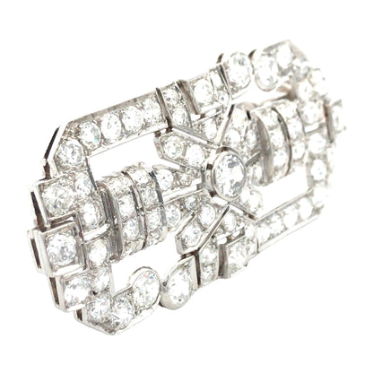 Platinum Diamond Brooch Lueur Jewelry