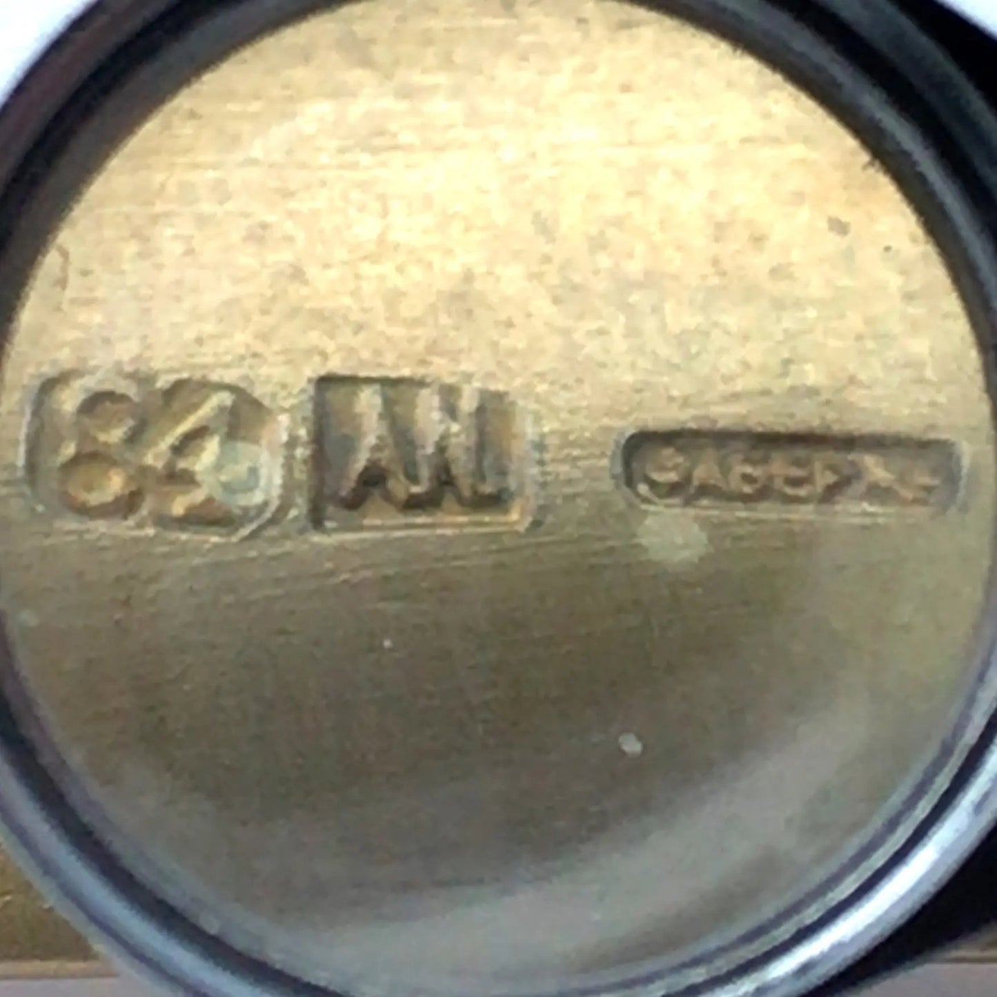 Faberge, Gold Guilloche Letter Opener with a Lion-head Faberge