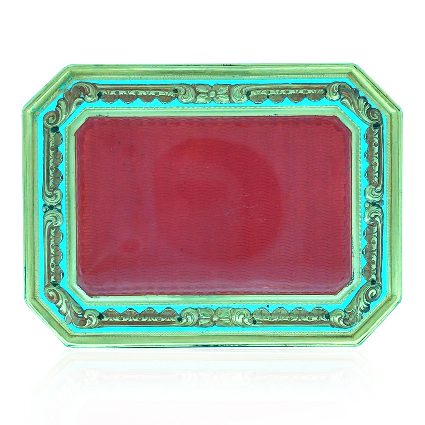 Gold Box with Porcelain Painting Lueur Jewelry