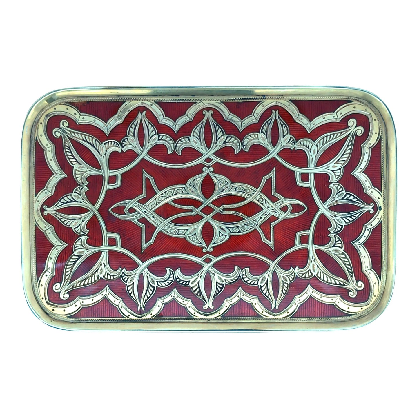 Gold Box with Porcelain Painting Lueur Jewelry