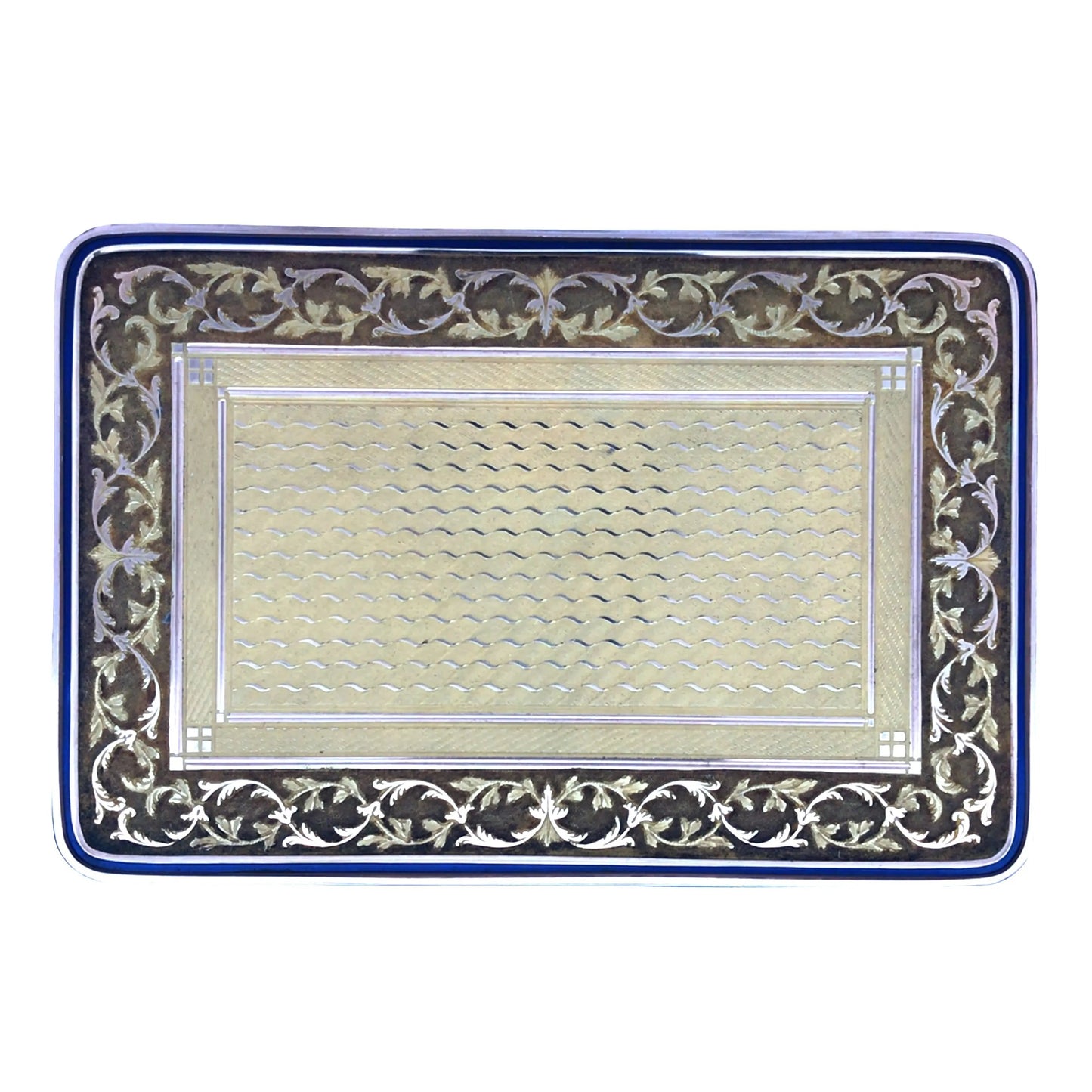 Gold Box with Porcelain Painting Lueur Jewelry