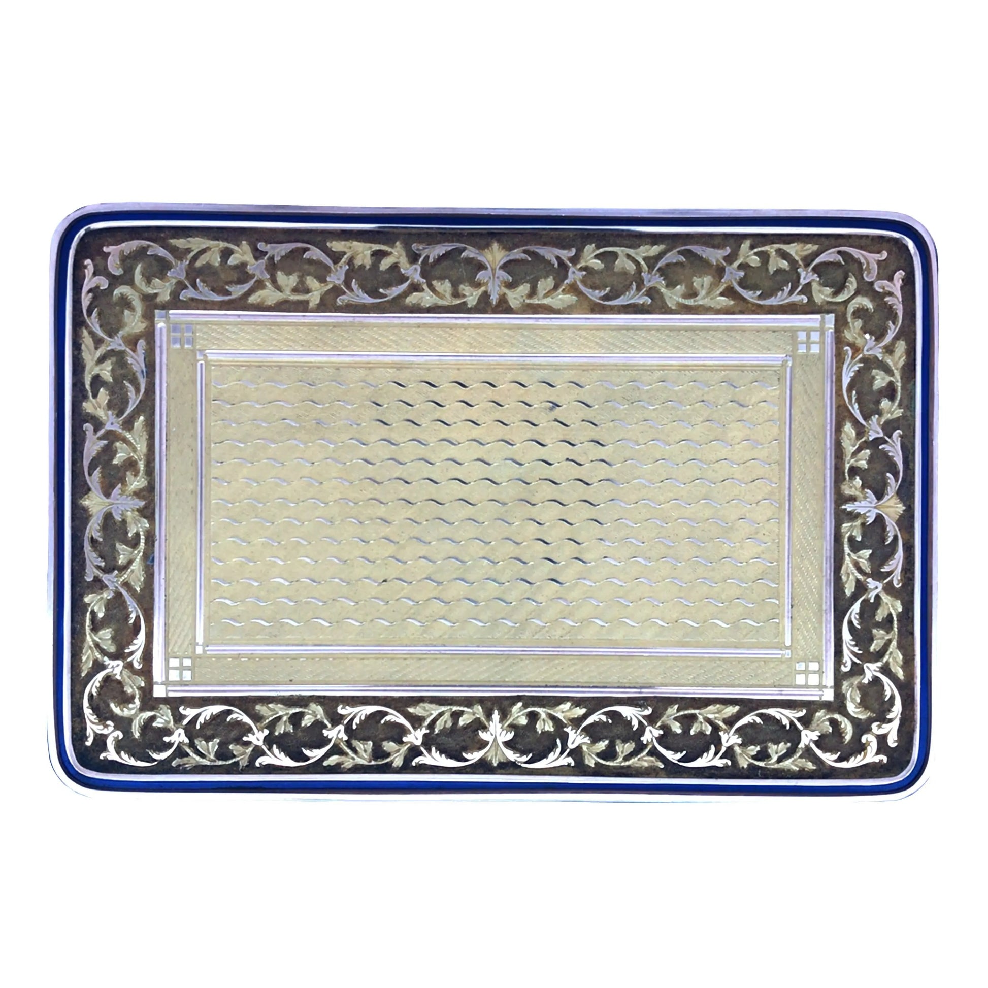 Gold Box with Porcelain Painting Lueur Jewelry