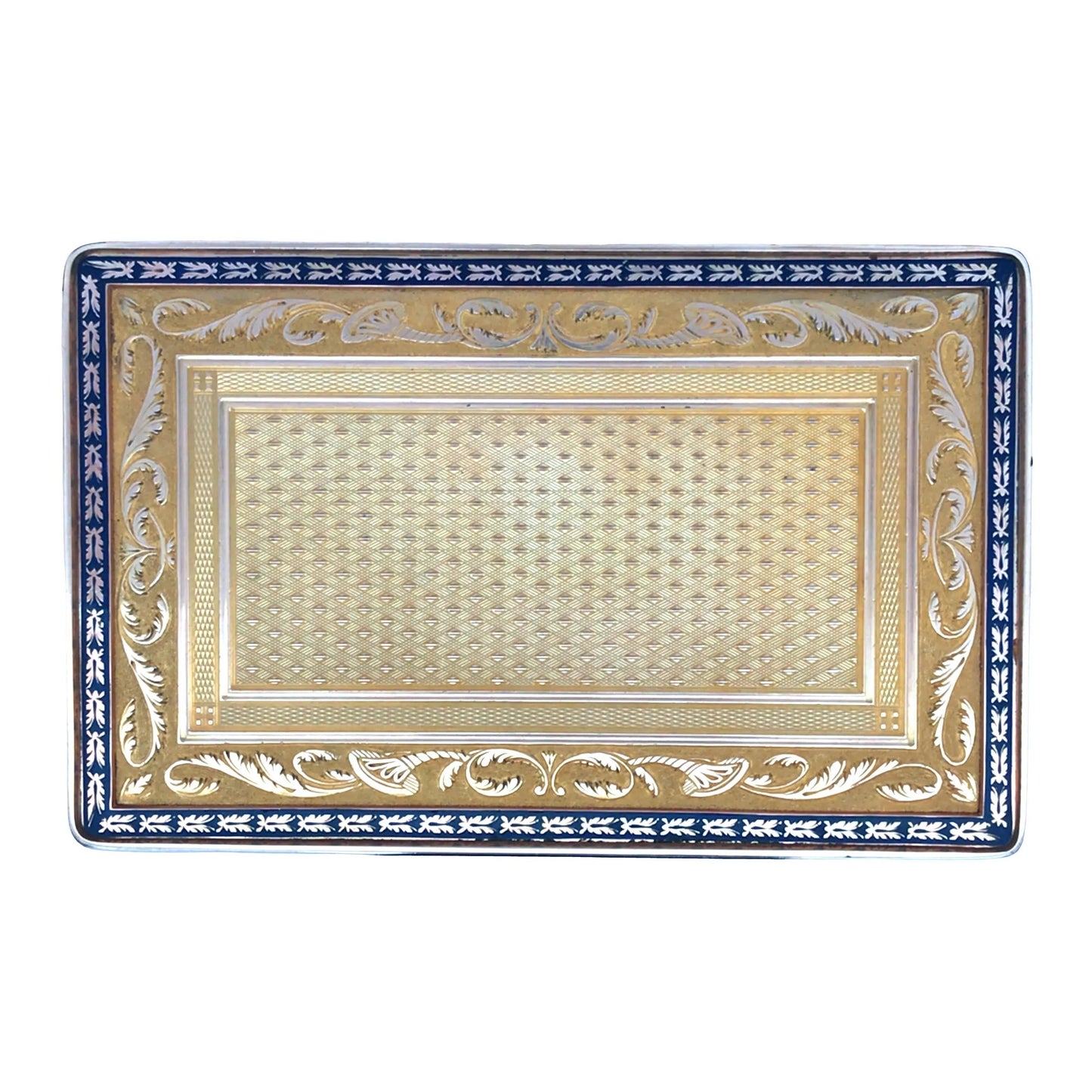 Gold Box with Porcelain Painting Lueur Jewelry