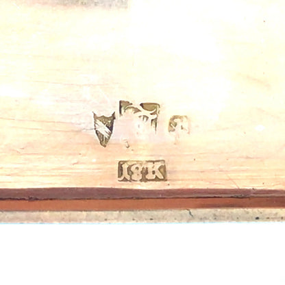 Gold Box with Porcelain Painting Lueur Jewelry