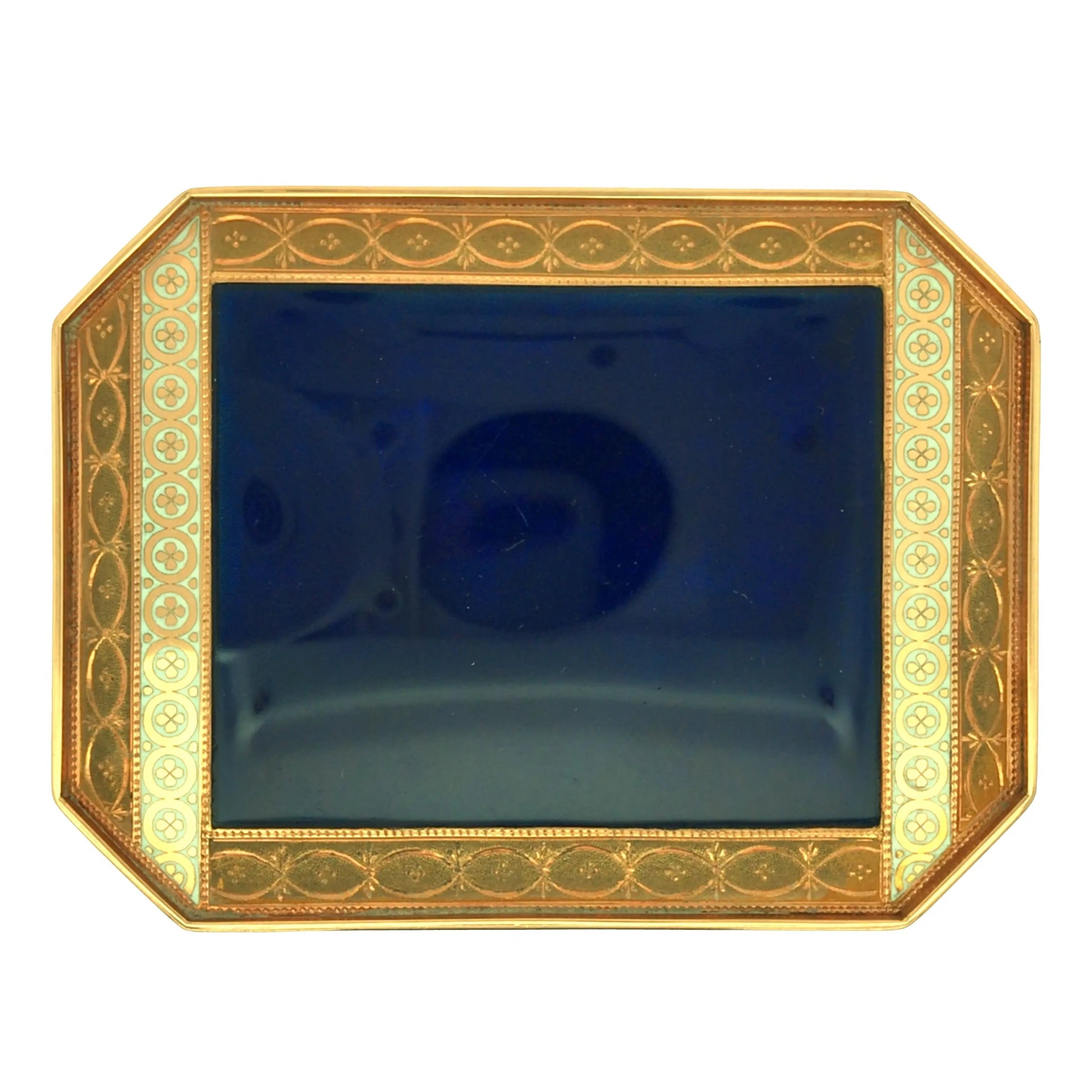 Gold Box with Porcelain Painting Lueur Jewelry
