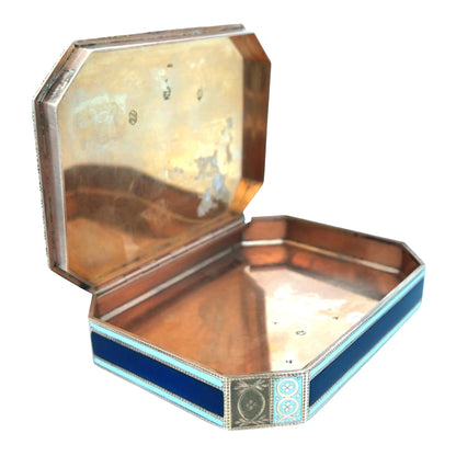 Gold Box with Porcelain Painting Lueur Jewelry