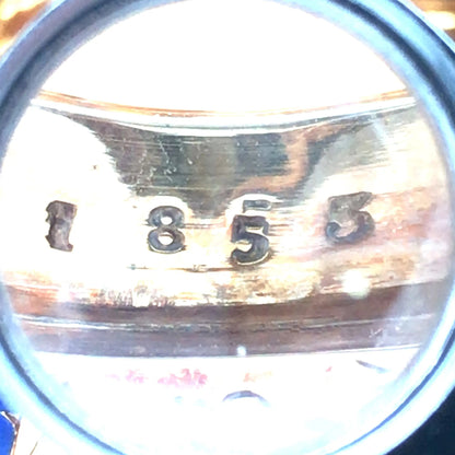 Gold Blue Guilloche Box Lueur Jewelry