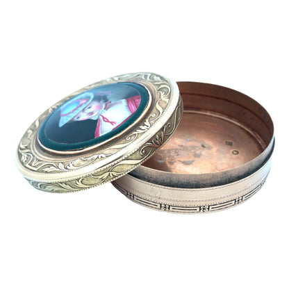 Rould Gold Box with Porcelain Painting Lueur Jewelry