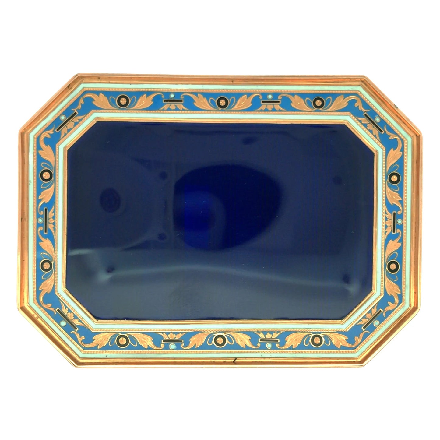 Gold Box with Porcelain Painting Lueur Jewelry