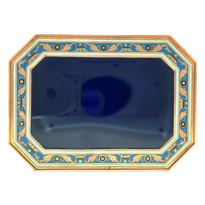Gold Box with Porcelain Painting Lueur Jewelry