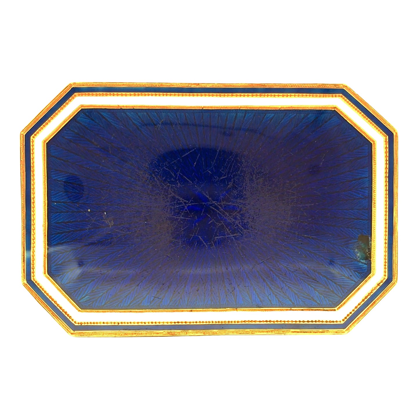 Gold Box with Porcelain Painting Lueur Jewelry